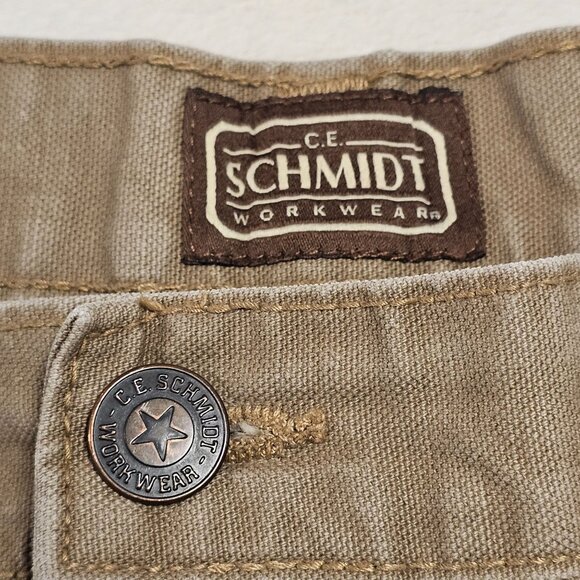 CE Schmidt Workwear Canvas Carpenter Pants Utility Tough 44" W x 31" L  Tan - Picture 6 of 16